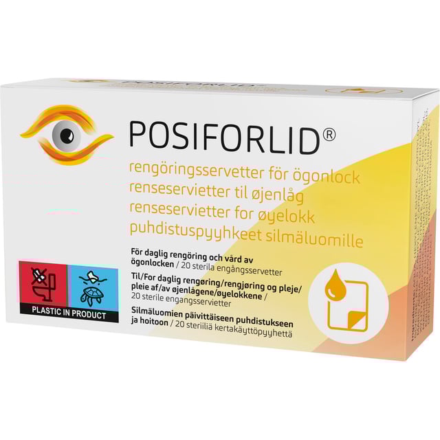 POSIFORLID Rengöringsservetter För Ögonlock 20 st