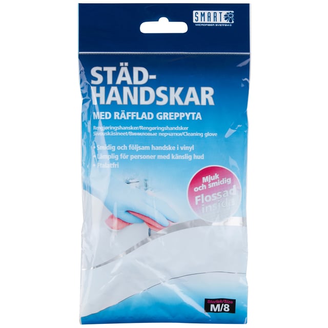 Smart Microfiber Städhandskar Vinyl Medium Blå 2 st