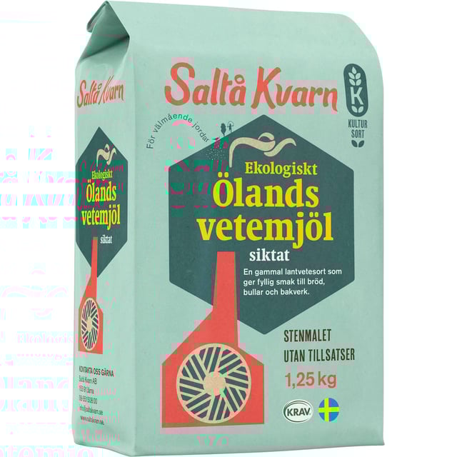 Saltå Kvarn Ekologiskt siktat mjöl av Ölandsvete 1.25 kg KRAV