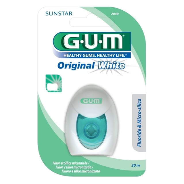 GUM Original White Tandtråd 30 m