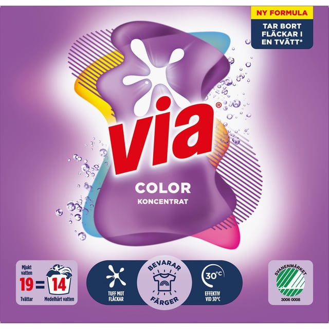 Via Color Tvättmedel 760 g 19 tvättar