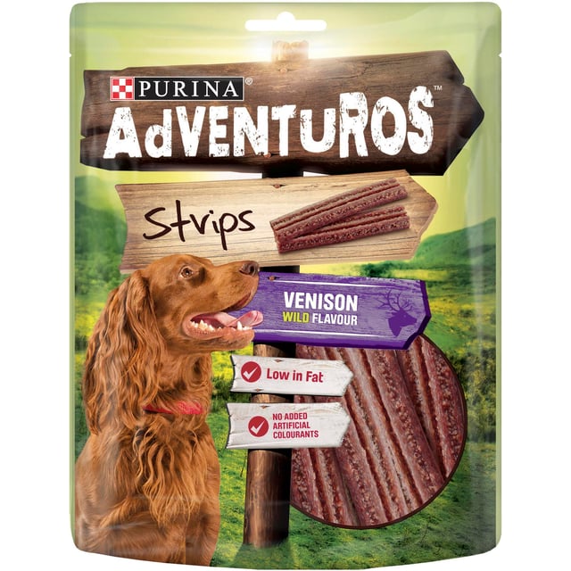 Purina Adventuros Strips Venison Hundgodis 90g