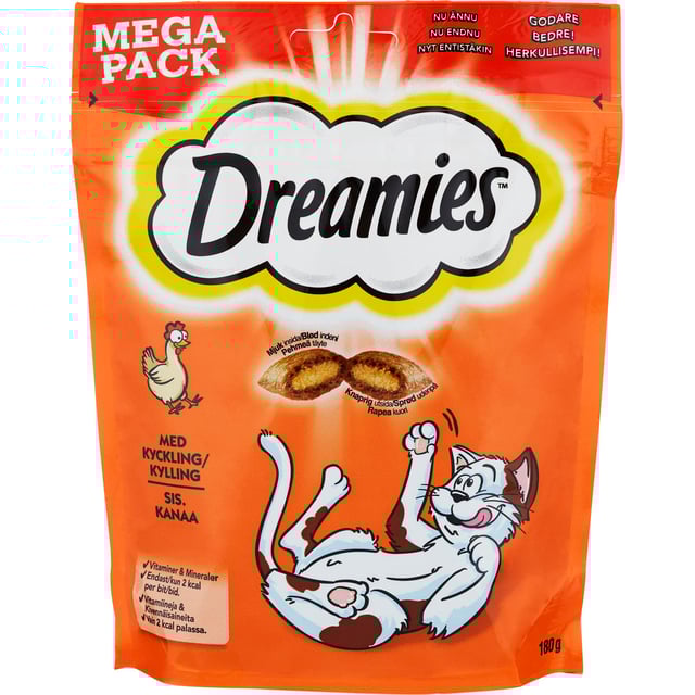 Dreamies Kattgodis Megapack Kyckling 180 g