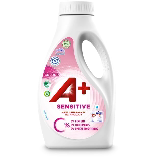 A+ Sensitive Color Flytande Tvättmedel 880 ml