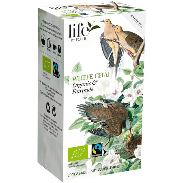 life BY FOLLIS White Chai Tepåsar 20 st