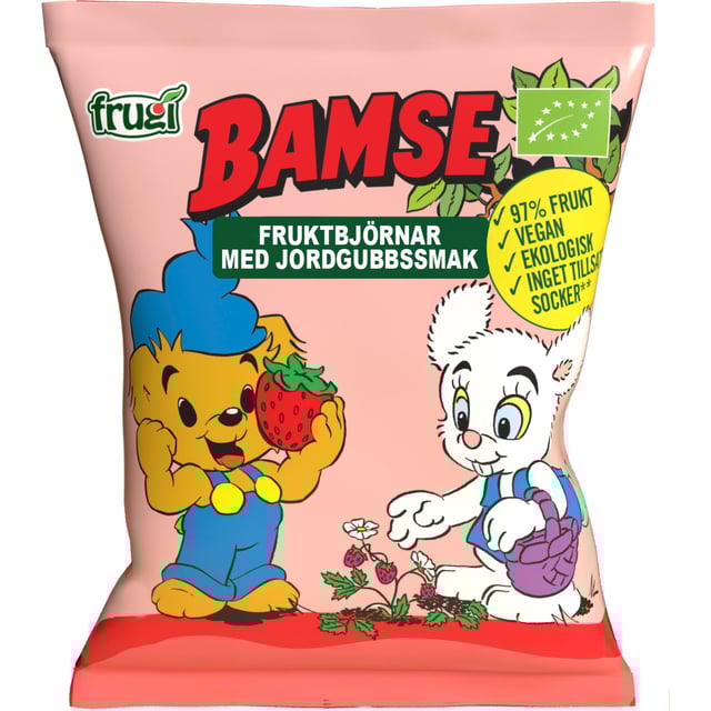 Bamse Fruktbjörnar Med Jordgubb Ekologisk 40 g