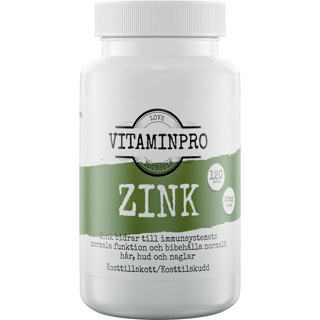Vitaminpro Zink 25 mg 120 tabletter