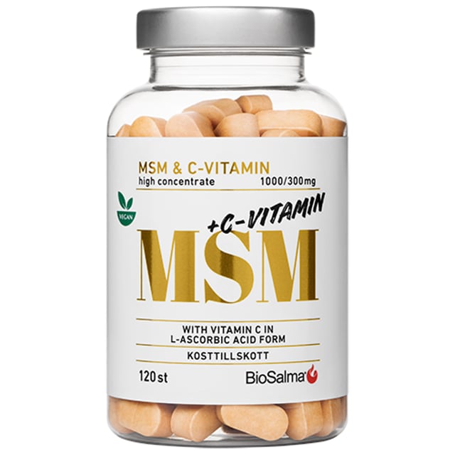 BioSalma MSM + C-vitamin 120 tabletter