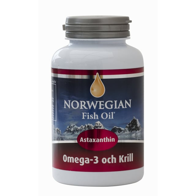 Biosan Norwegian Fish Oil Omega-3 och Krill 120 kapslar