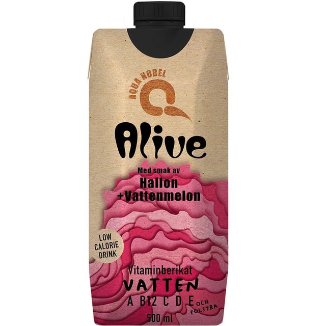 Aqua Nobel Alive Vitaminvatten Hallon & Vattenmelon 500 ml