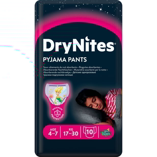 DryNites Nattblöja Flicka 4-7 år 10 st