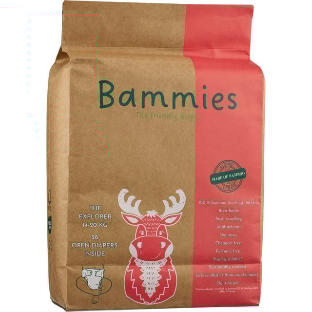 Bammies Bambubblöjor The Explorer 14 - 20 kg 26 st