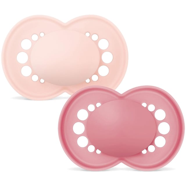 MAM Orig Silk 6-16m Box V Pink Unprint 2 st