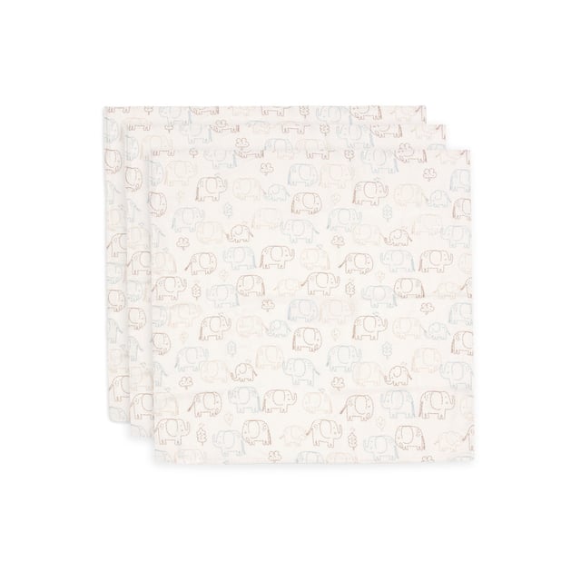 Jollein Muslinfilt 70x70 cm Elephant Tales 3 st