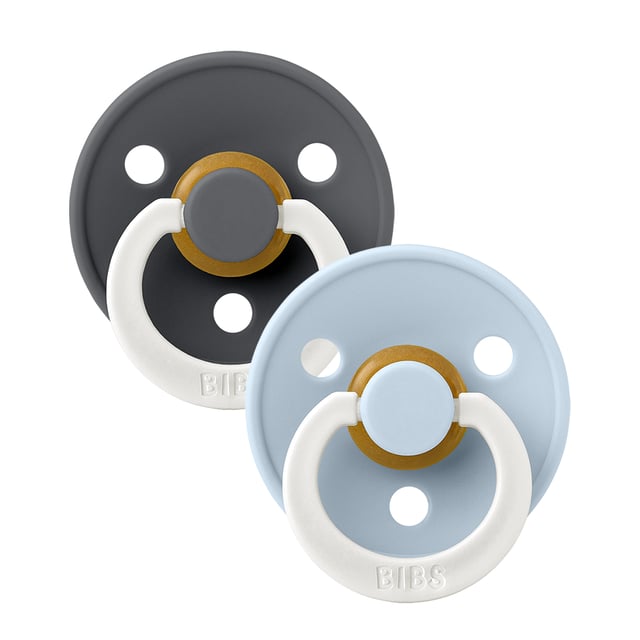 BIBS Colour Latex 0+ månader Size 1 Iron Glow/Baby Blue Glow 2 st