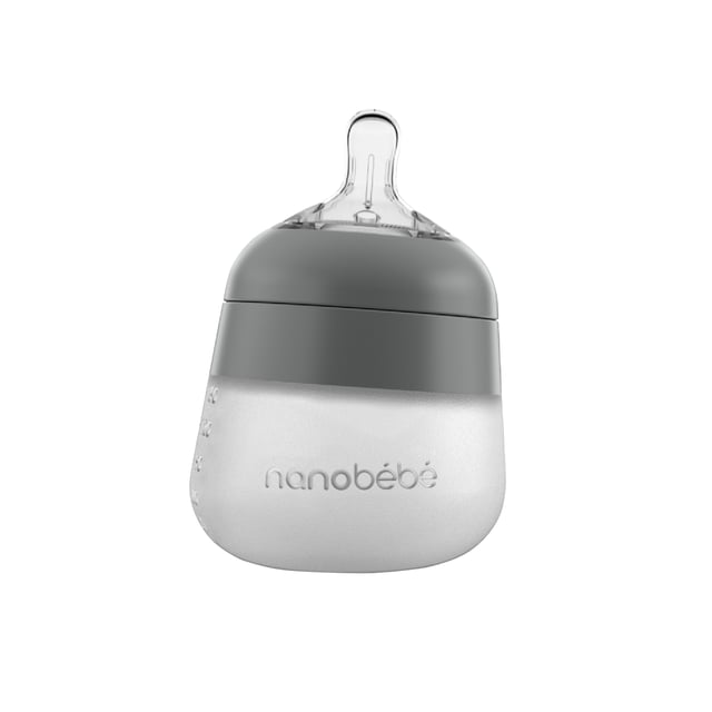 Nanobébé Flexy Silikonflaska grå 150 ml