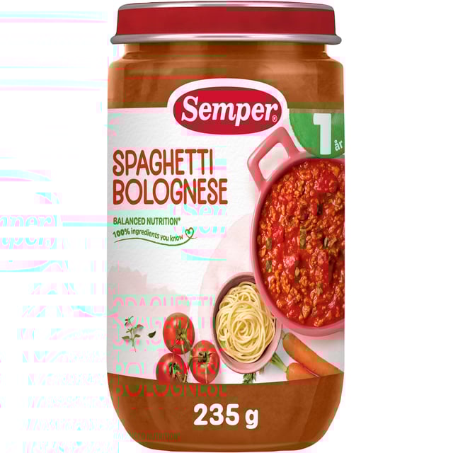 Semper Spagetti och köttfärssås från 1 år