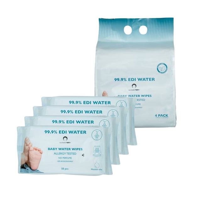Luna Bambini Aqua Water Wipes 4 x 50 st