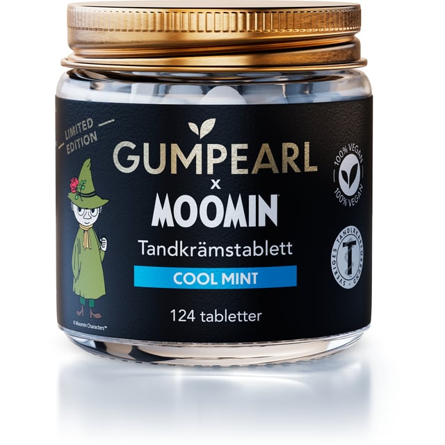 GUMPEARL x Moomin Cool Mint Tandkrämstablett 124 st