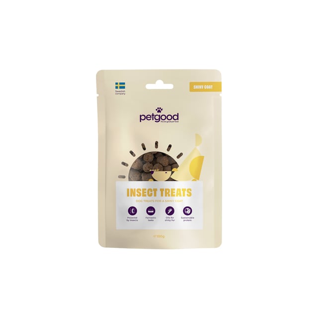 Petgood Insektsbaserat Hundgodis för Glänsande Päls 100 g