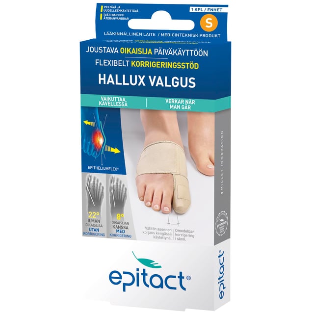 Epitact Hallux Valgus Flexibelt Korrigeringsstöd S