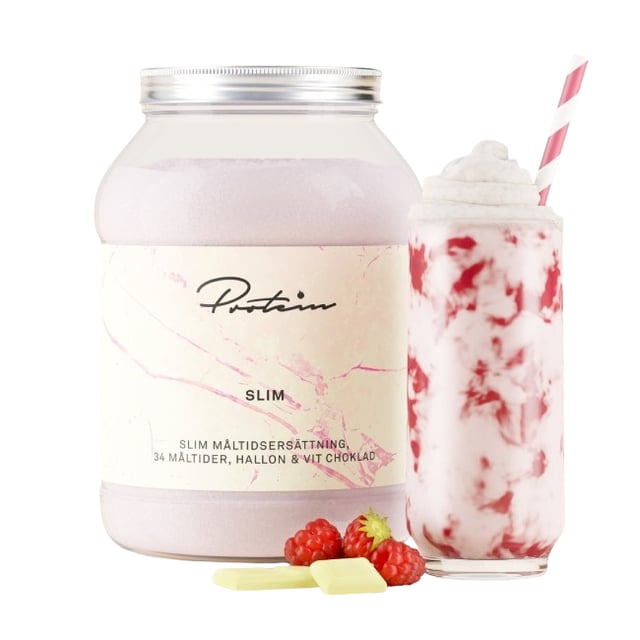 Protein.com Slim Måltidsersättning Hallon & Vit Choklad 1200 g