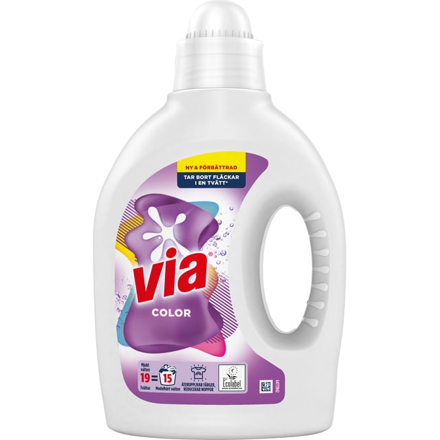 Via Flytande Tvättmedel Color 760 ml