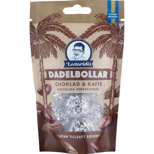 Lazaridis Dadelboll Choklad & Kaffe 90 g