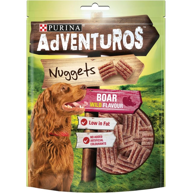 Purina Adventuros Nuggets med vildsvin hundgodis 90g
