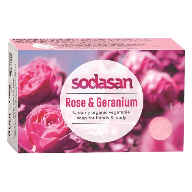 Sodasan Ros & Pelargon Tvål 100 g
