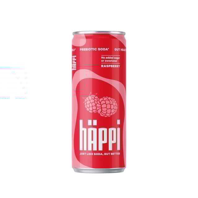 hÄppi Prebiotisk Läsk Hallon 330 ml