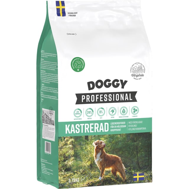 Doggy Professional Kastrerad Lågenergifoder 3,75 kg