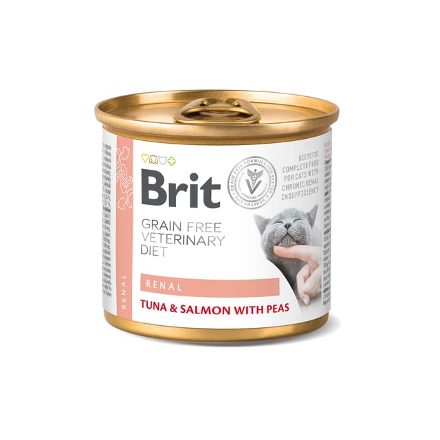 Brit Veterinary Diet Brit Grain-Free Vet Diets Cat Cans Renal 200 g