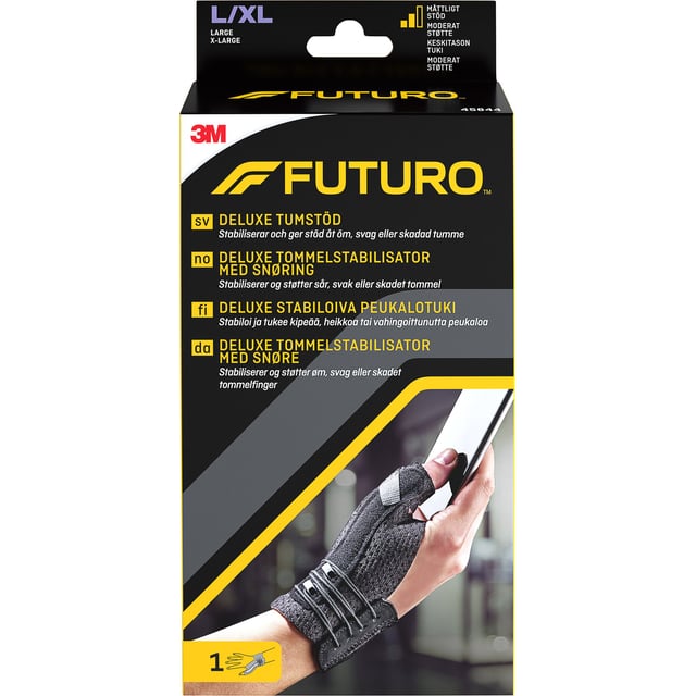 Futuro Deluxe Tumstöd Svart L/XL 1 st