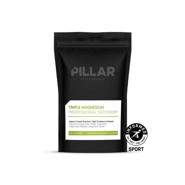Pillar Performance Triple Magnesium Professional Recovery Powder Pineapple Coconut Pouch 200 g