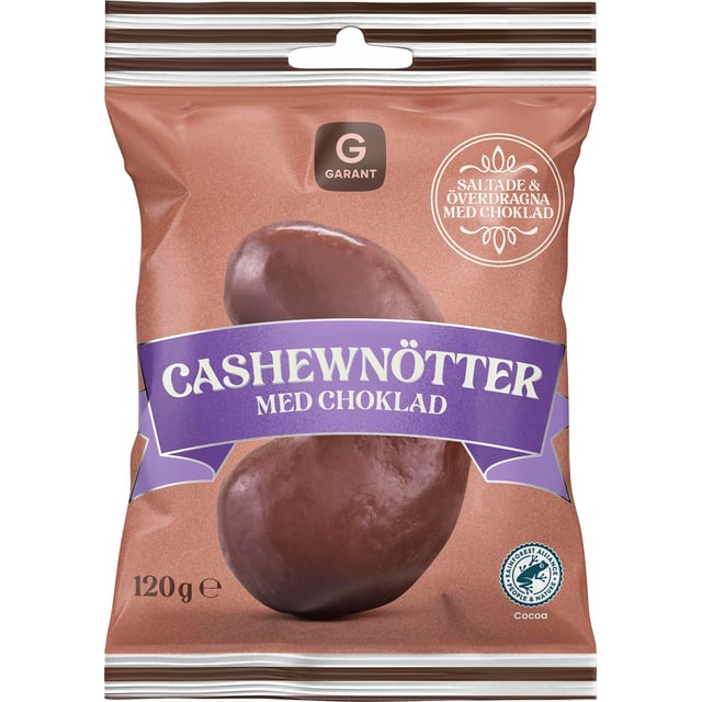 Garant Cashewnötter Choklad 120 g