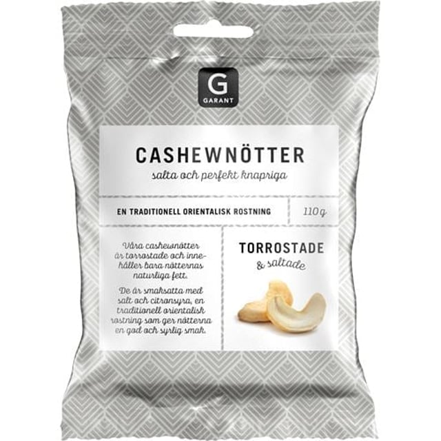 Garant Cashewnötter Rostade & Saltade 110g