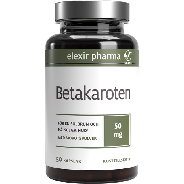 Elexir Pharma Betakaroten 50 mg 50 kapslar