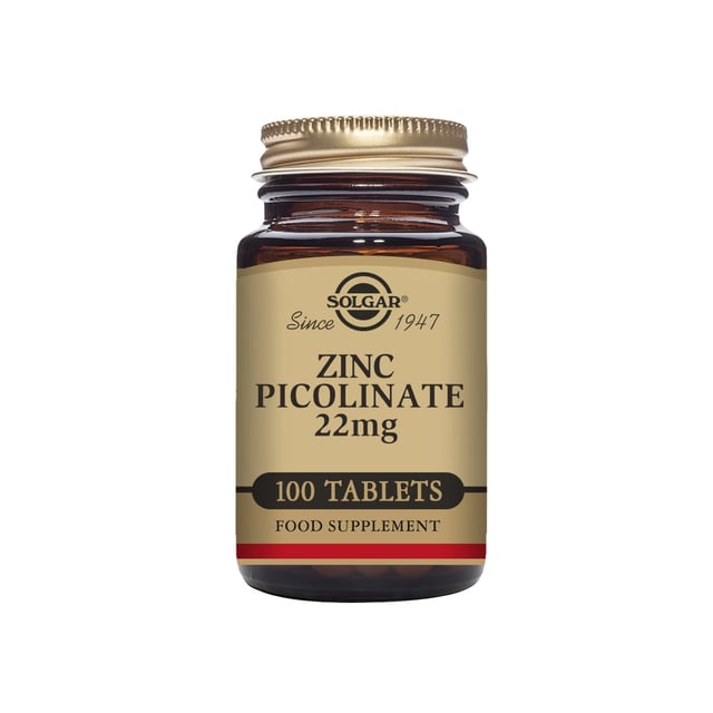 Solgar Zinc Picolinate 22 mg 100 tabletter