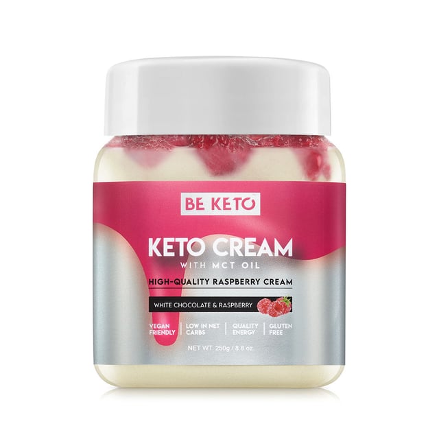 BeKeto Cream White Chocolate & Raspberry + MCT 250 g