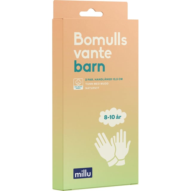 Millu Bomullsvante Barn 8-10 år 2 par