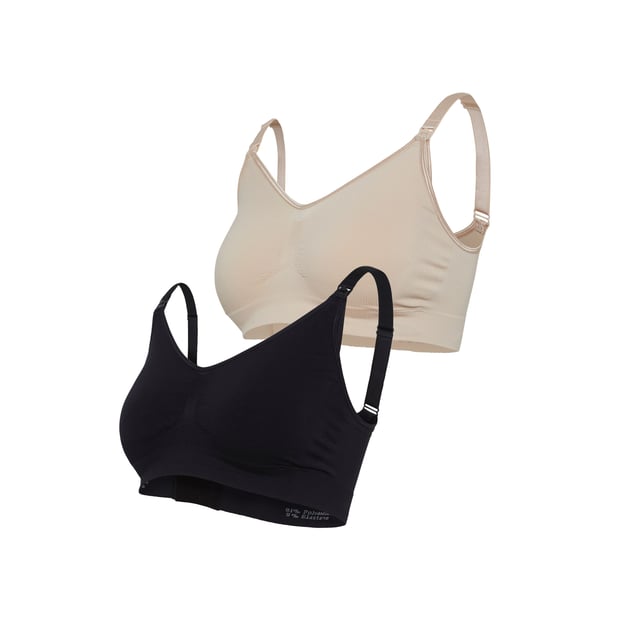Carriwell Gravid- Och Amningsbh Honey/Svart L 2-pack