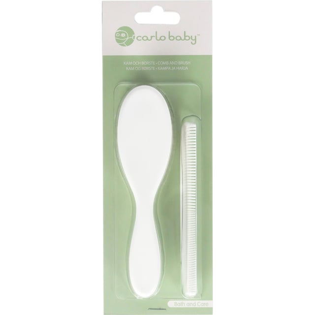 Carlo Baby Kam & Borste Gethår Vit