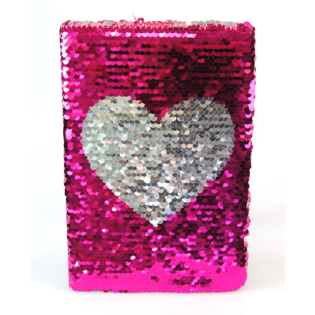 Suntoy Anteckningsbok Paljett Rosa Hjärta 1 st