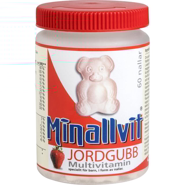 Minallvit Jordgubb Multivitamin 60 st