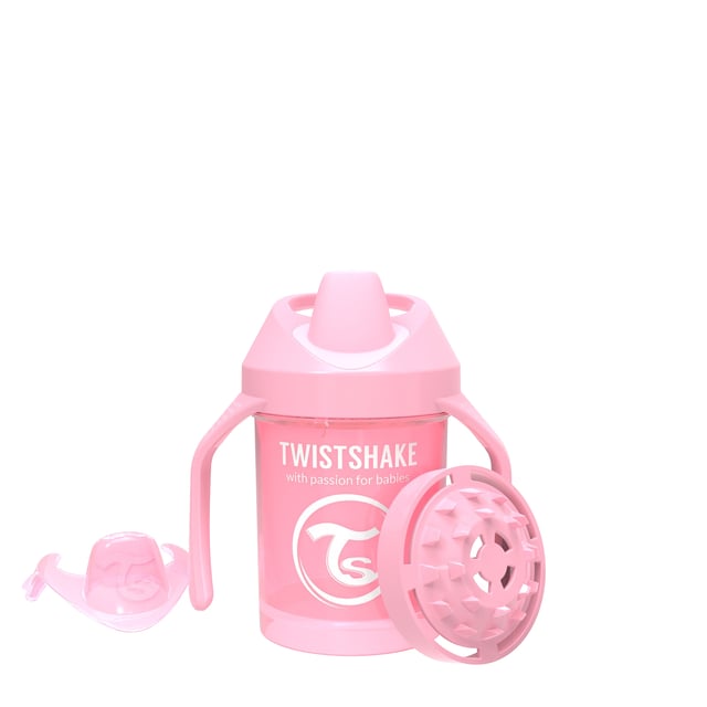 Twistshake Pipmugg Spillfri med Mixernät Liten Rosa 230 ml