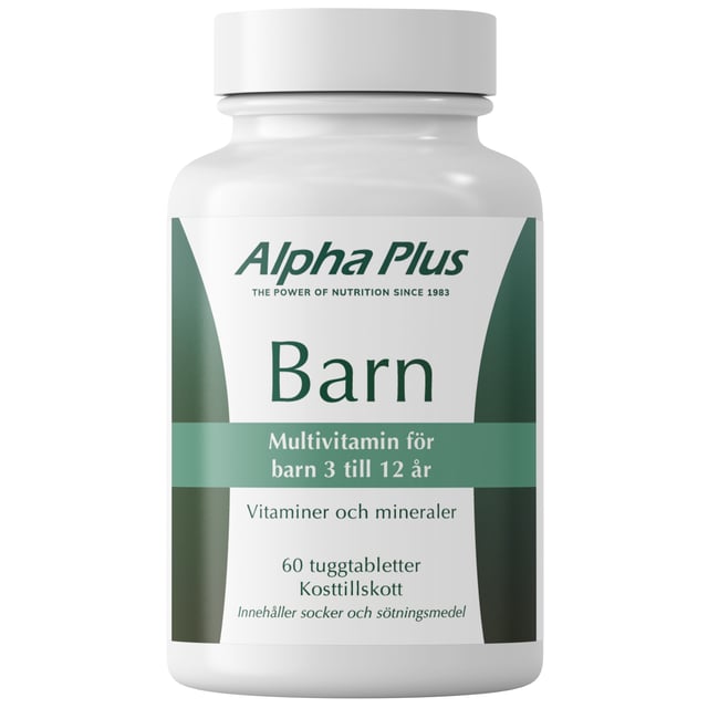 Alpha Plus Barn Multivitamin 60 tuggtabletter