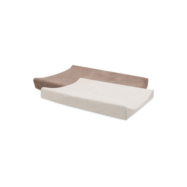 Jollein Skötbäddsöverdrag 50x70 cm Milky Coffee/Ivory 2 st