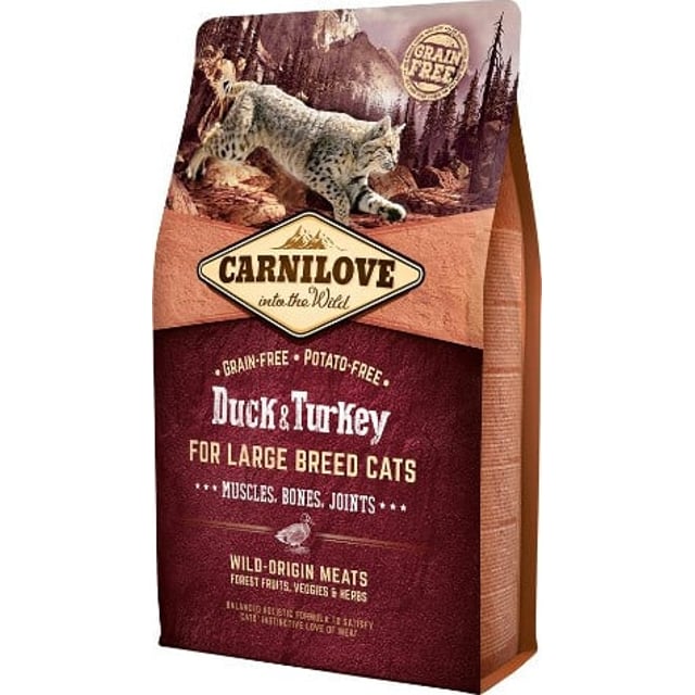 Carnilove Duck Turkey Large Breed Cats Muscles Bones Joints 2 kg