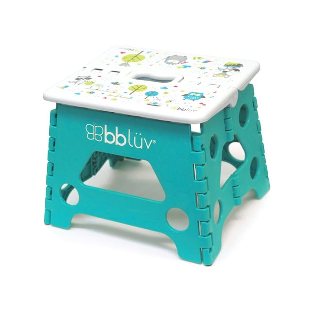 bblüv Badrumspall hopfällbar Barn Aqua